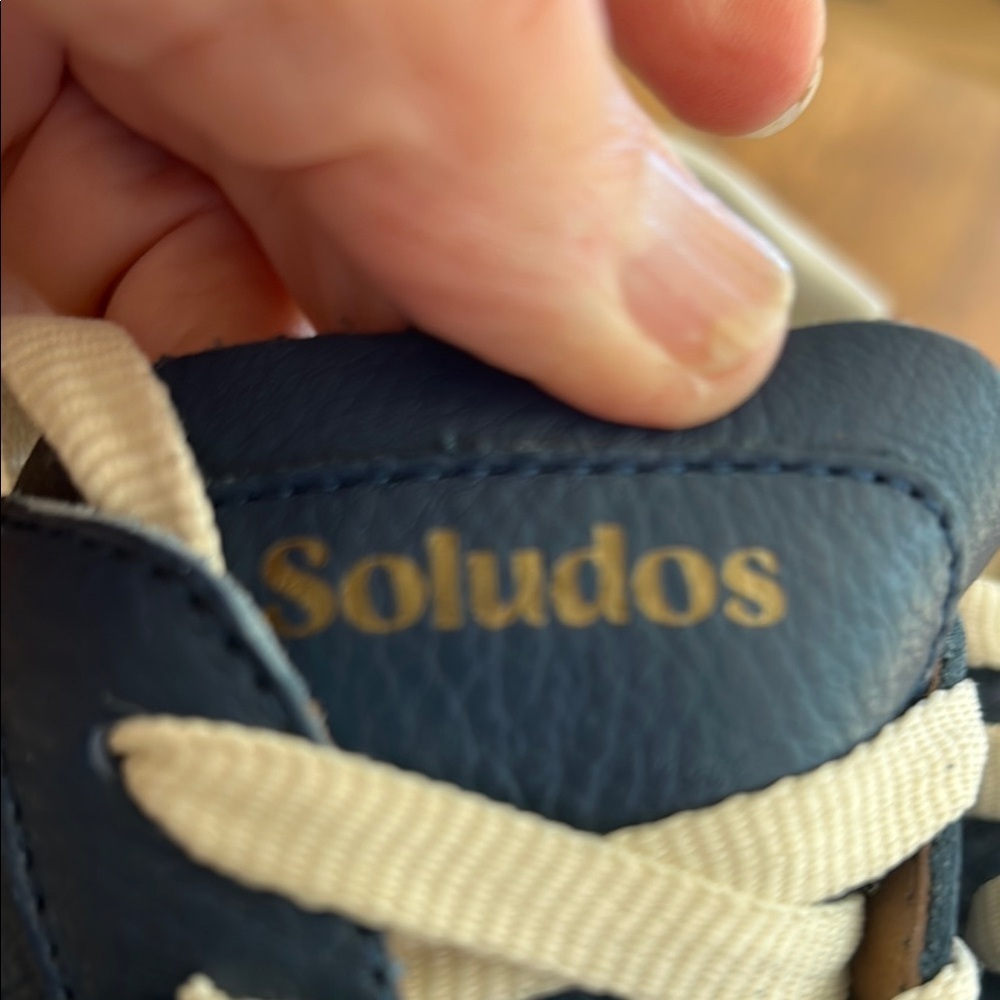Soludos Navy & White Leather Sneakers 7.5 — image 2 of 8